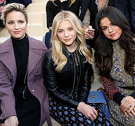Dianna Agron, Chloe Grace Moretz, Selena Gomez at Louis Vuitton