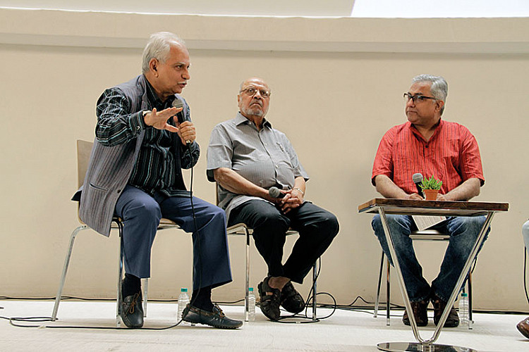 Ramesh Sippy, Shyam Benegal and Aseem Chhabra at the Post-Partition Cinema panel