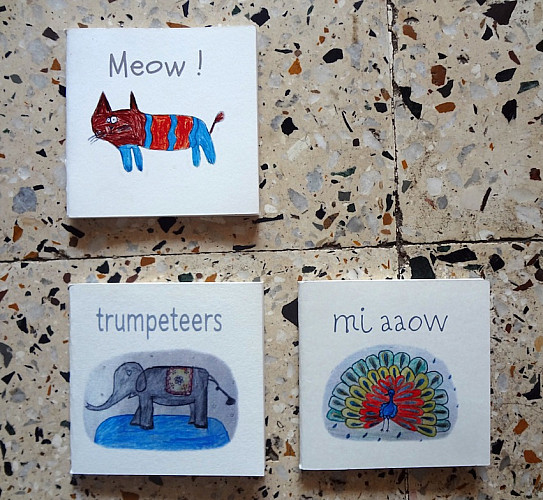 Mini-zines made by the kids from Dharavi Art Room