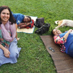 Jasmeen Patheja and other participants at the #meettosleep protest in Bengaluru’s Cubbon Park