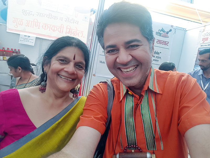 Parmesh with Chetna Sinha the founder of Mann Deshi Foundation