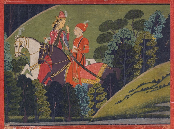 Baz Bahadur And Rupmati Riding At Night, Nurpur, Circa 1765 at Saffronart Auction, Mumbai