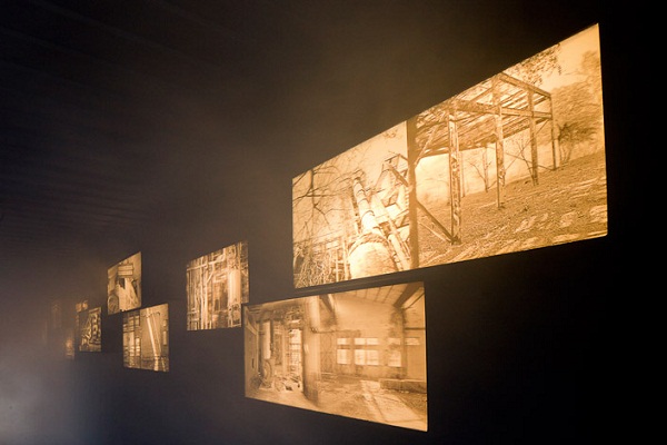 Photographs in the installation by Samar Singh Jodha of the Union Carbide plant after the tragedy