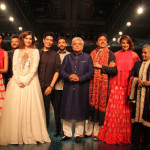 L-R - Amitabh Bachchan, Shweta Nanda, Anil Kapoor, Sonam Kapoor, Manish Malhotra, Farhan Akhtar, Javed Akhtar, Shatrughan Sinha, Sonakshi Sinha, Jaya Bachchan & Abhishek Bachchan