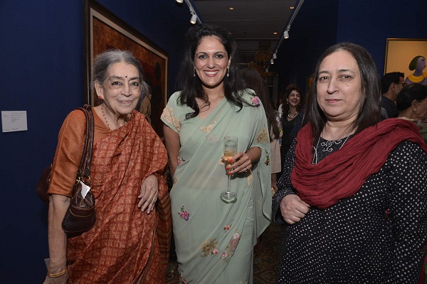 Lalitha Lajmi, Sonal Singh, Nasreen Munni Kabir at Christie's cocktail party in Mumbai
