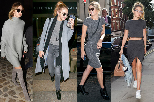 Gigi Hadid, Grey, Fashion trend