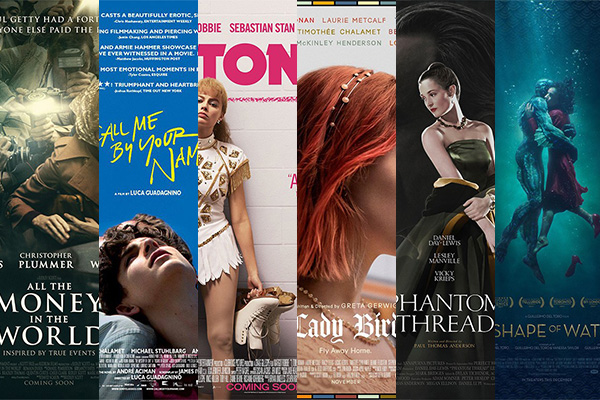 Academy Awards, Actors, Actresses, All the Money In The World, Battle of The Sexes, Borg McEnroe, Call Me By Your Name, Cinema, Darkest Hour, Dunkirk, Featured, Films, Hollywood, I, Lady Bird, Missouri, Movies, Mudbound, Online Exclusive, Oscars, Phantom Thread, The Disaster Artist, The Post, The Shape Of Water, Three Billboards Outside Ebbing, Tonya