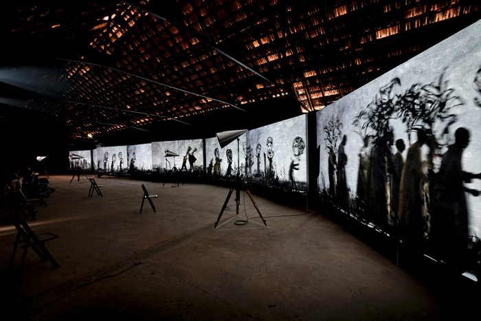 A Place Beyond Belief, Art, Crafts, Kochi Muziris Biennale, Kochi-Muziris Biennale 2018, Lubna Chowdhary, Messages from the Atlantic Passage, Metropolis, More Sweetly Play the Dance, Nathan Coley, String Loom, Sue Williamson, Tania Candiani, The Guerilla Girls, William Kentridge